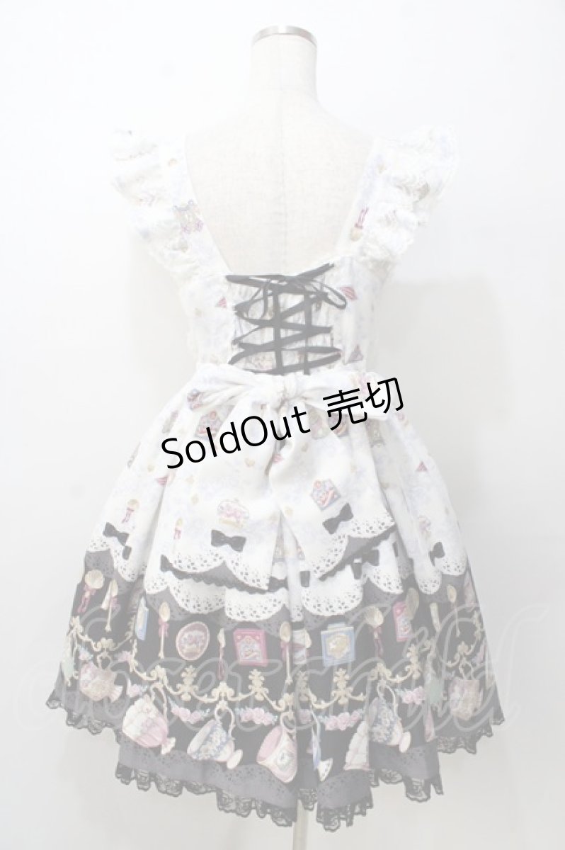 画像2: Angelic Pretty / Rose Tea Gardenジャンパースカート  黒 Y-25-09-07-033-AP-OP-SZ-ZY (2)