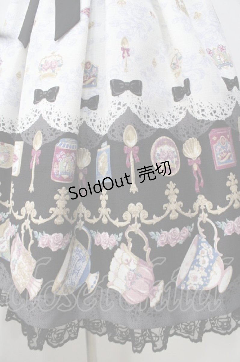 画像4: Angelic Pretty / Rose Tea Gardenジャンパースカート  黒 Y-25-09-07-033-AP-OP-SZ-ZY (4)