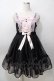 画像1: Angelic Pretty / Lovelyオーガンジージャンパースカート  黒×ピンク Y-25-09-07-035-AP-OP-SZ-ZY (1)