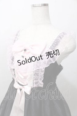 画像3: Angelic Pretty / Lovelyオーガンジージャンパースカート  黒×ピンク Y-25-09-07-035-AP-OP-SZ-ZY