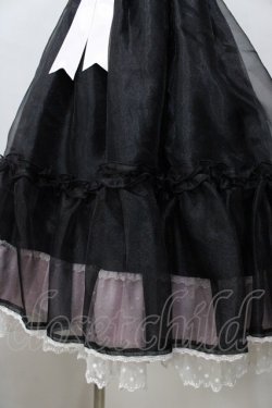 画像4: Angelic Pretty / Lovelyオーガンジージャンパースカート  黒×ピンク Y-25-09-07-035-AP-OP-SZ-ZY