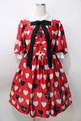 Angelic Pretty / Dolly Heartワンピース  赤 Y-25-09-07-040-AP-OP-SZ-ZY