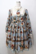 Angelic Pretty / British Crownネクタイ付きワンピース  サックス Y-25-09-07-043-AP-OP-SZ-ZY
