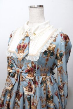 画像3: Angelic Pretty / British Crownネクタイ付きワンピース  サックス Y-25-09-07-043-AP-OP-SZ-ZY