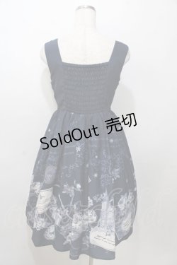 画像2: axes femme / メッセージカードパネル柄ワンピース M 紺 Y-25-09-07-044-AX-OP-SZ-ZY