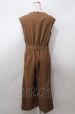 画像2: axes femme / 胸元刺繍サロペット  ブラウン Y-25-09-07-046-AX-OP-SZ-ZI (2)
