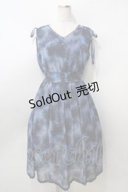 画像1: axes femme POETIQUE / 夏の星座シフォンワンピース  紺 Y-25-09-07-047-AX-OP-SZ-ZY