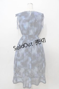 画像2: axes femme POETIQUE / 夏の星座シフォンワンピース  紺 Y-25-09-07-047-AX-OP-SZ-ZY