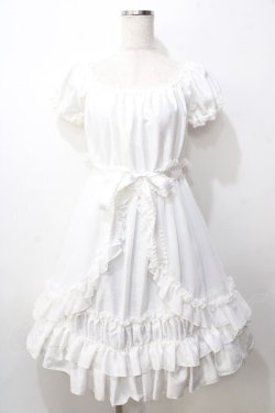 画像1: Pina sweetcollection / シフォンオーバースカートワンピース  白 Y-25-09-07-052-LO-OP-SZ-ZY