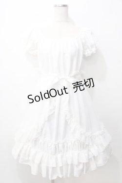 画像1: Pina sweetcollection / シフォンオーバースカートワンピース  白 Y-25-09-07-052-LO-OP-SZ-ZT