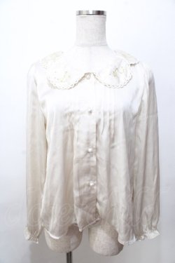 画像1: Fi.n.t / 刺繍スカラップ襟ブラウス F 生成り Y-25-09-07-055-CA-BL-SZ-ZY