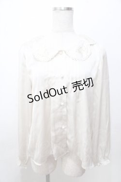 画像1: Fi.n.t / 刺繍スカラップ襟ブラウス F 生成り Y-25-09-07-055-CA-BL-SZ-ZY