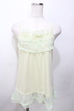 画像1: axes femme / チュールデザインキャミ  グリーン Y-25-09-07-059-AX-TO-SZ-ZY