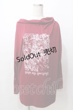 画像1: Deorart / ドレープネックプリント カットソー  赤 Y-25-09-07-070-PU-TO-SZ-ZY