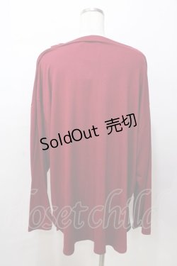 画像2: Deorart / ドレープネックプリント カットソー  赤 Y-25-09-07-070-PU-TO-SZ-ZY