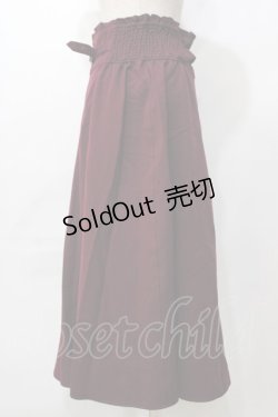 画像2: axes femme / センタージップロングスカート  ワイン Y-25-09-07-072-AX-SK-SZ-ZY