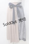 axes femme / レース切替バイカラースカート  ベージュ Y-25-09-07-073-AX-SK-SZ-ZI