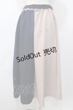 画像2: axes femme / レース切替バイカラースカート  ベージュ Y-25-09-07-073-AX-SK-SZ-ZI