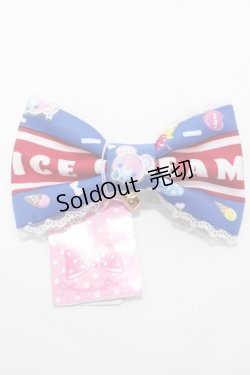 画像1: Angelic Pretty / Ice Cream Parlorバレッタ  青 Y-25-09-07-002-AP-AC-SZ-ZS