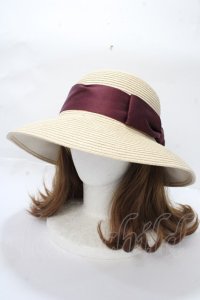 axes femme / 遮光生地リボンハット 57.5 ベージュ Y-25-09-07-018-AX-AC-SZ-ZT-K016