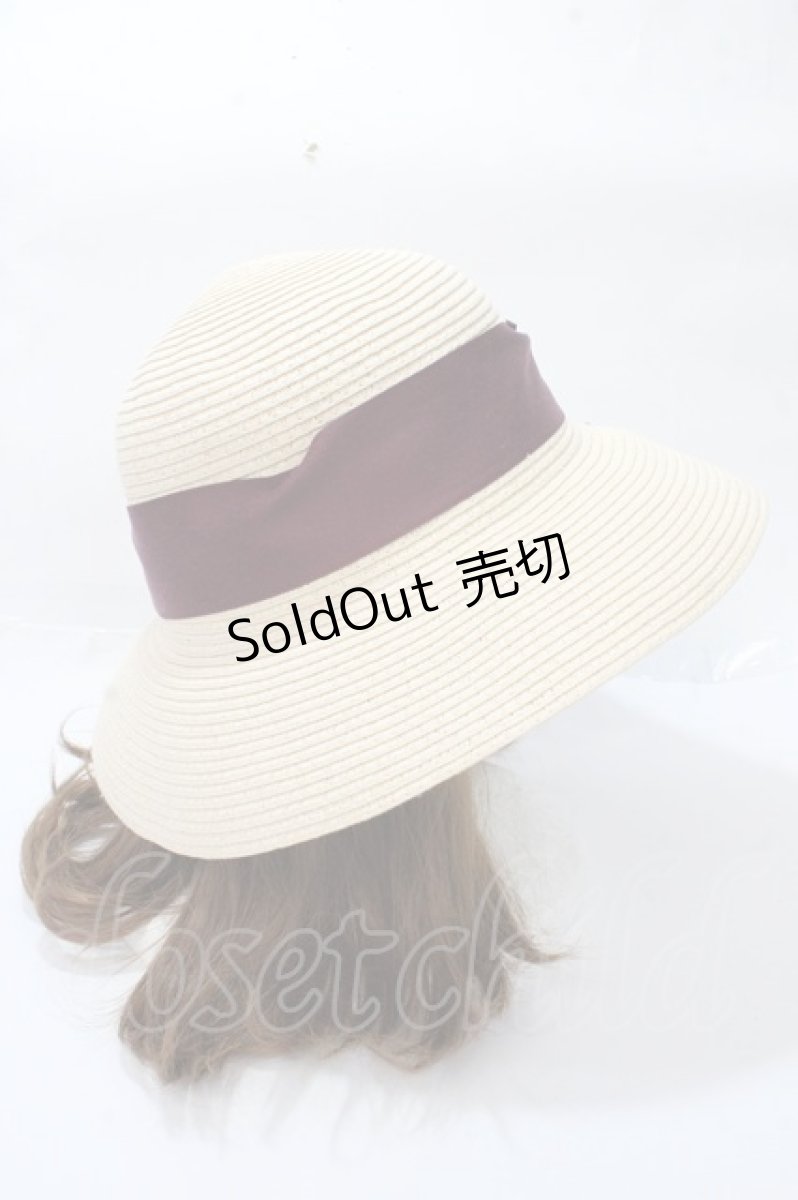 画像4: 【SALE】axes femme / 遮光生地リボンハット 57.5 ベージュ Y-25-09-07-018-AX-AC-SZ-ZTK016 (4)