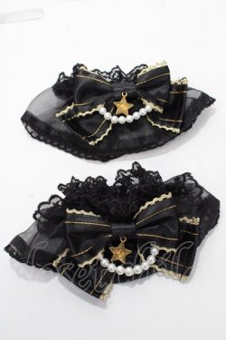 画像1: Angelic Pretty / Pearlオーガンジーお袖とめ  黒 Y-25-09-07-003-AP-ZA-HR-ZY