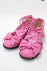 Angelic Pretty / Tea Party Shoes S ダークピンク Y-25-09-07-026-AP-SH-SZ-ZY