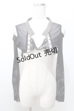 画像1: Rozen Kavalier / 肩出しメッシュチュールシュラグボレロ  黒 Y-25-09-11-005-OO-TO-SZ-ZY