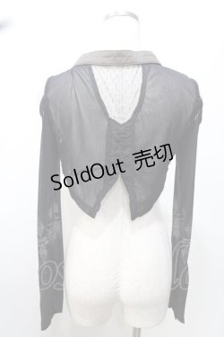 画像2: Rozen Kavalier / 肩出しメッシュチュールシュラグボレロ  黒 Y-25-09-11-005-OO-TO-SZ-ZY