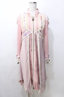 画像1: Ozz oneste / 肩出し和チャイナフロントジップワンピース  ピンク Y-25-09-11-041-OO-OP-SZ-ZY