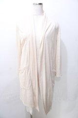 Rozen Kavalier / 羽根プリントロングカーディガン  ベージュ Y-25-09-11-042-OO-TO-SZ-ZY