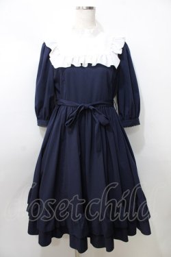 画像1: Sheglit / "Harriet"パフワンピース M ネイビー Y-25-09-11-046-EL-OP-SZ-ZY