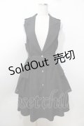 MIHO MATSUDA / ジャンパースカート・シェング ストライプ  黒 Y-25-09-11-047-GO-OP-SZ-ZY
