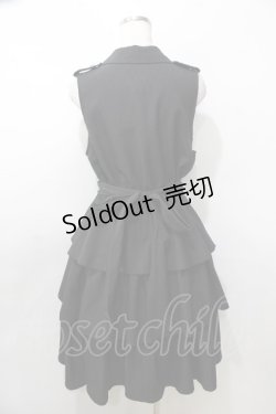 画像2: MIHO MATSUDA / ジャンパースカート・シェング ストライプ  黒 Y-25-09-11-047-GO-OP-SZ-ZY