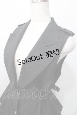 画像3: MIHO MATSUDA / ジャンパースカート・シェング ストライプ  黒 Y-25-09-11-047-GO-OP-SZ-ZY