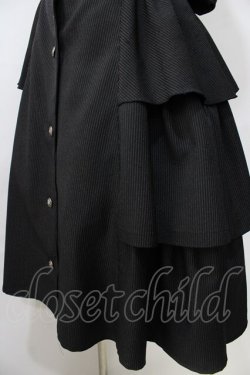 画像4: MIHO MATSUDA / ジャンパースカート・シェング ストライプ  黒 Y-25-09-11-047-GO-OP-SZ-ZY