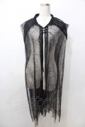 Princess Chronicles / 黒の蜘蛛の巣ゴシックショール XL 黒 Y-25-09-11-048-PU-TO-SZ-ZY