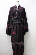 h.ANARCHY / 髑髏pt浴衣  黒 Y-25-09-11-051-HN-OP-SZ-ZY