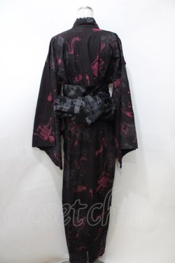 画像2: h.ANARCHY / 髑髏pt浴衣  黒 Y-25-09-11-051-HN-OP-SZ-ZY