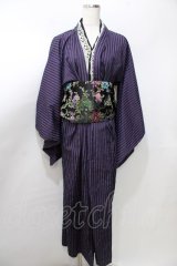 ALGONQUINS / ストライプ浴衣セット  紫 Y-25-09-11-052-AL-OP-SZ-ZY