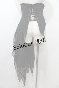 画像2: BPN / 燕尾デザインアシメソフトコルセット M 黒 Y-25-09-11-054-GO-SK-SZ-ZY