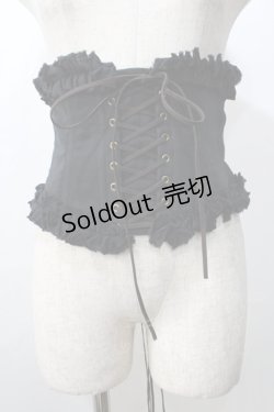 画像1: ATELIER PIERROT / Decay Gauze Corset  黒 Y-25-09-11-057-EL-TO-AS-ZY