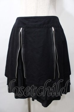 画像1: PEACE NOW / ジップデザインスカート  黒 Y-25-09-11-060-PU-SK-SZ-ZY