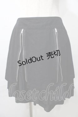 画像1: PEACE NOW / ジップデザインスカート  黒 Y-25-09-11-060-PU-SK-SZ-ZY