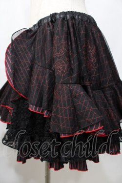 画像3: H jelly / 茨プリントストライプスカート  黒×赤 Y-25-09-11-062-HN-SK-SZ-ZY