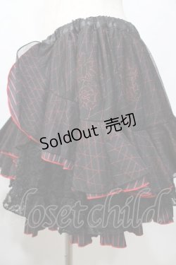 画像3: H jelly / 茨プリントストライプスカート  黒×赤 Y-25-09-11-062-HN-SK-SZ-ZY