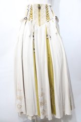 Ozz oneste / 蝶舞秋園袴スカート  イエロー Y-25-09-11-072-OO-PA-SZ-ZY