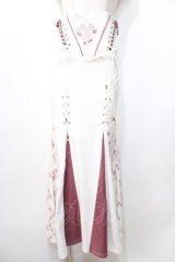 Ozz oneste / 花鳥龍月マーメイドスカート  白 Y-25-09-11-073-OO-SK-SZ-ZY