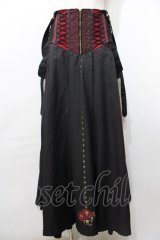 Ozz oneste / 舞華咲ロングプリーツスカート  黒 Y-25-09-11-081-OO-SK-SZ-ZY