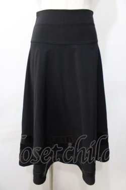 画像1: Ozz On / ストレッチフレアースカート  黒 Y-25-09-11-082-OO-SK-SZ-ZY